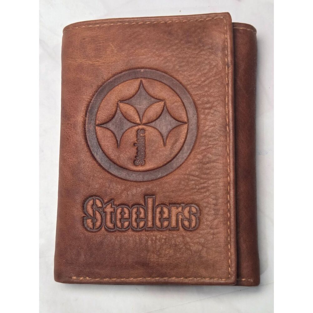 New Pittsburgh Steelers Genuine Leather Trifold Wallet